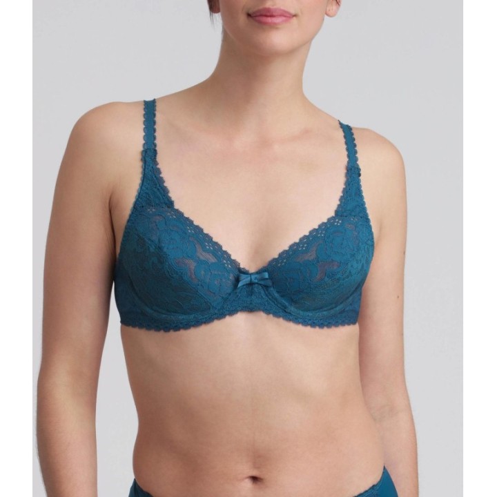 Sujetador Playtex Flower Elegance con aros y encaje satinado verde