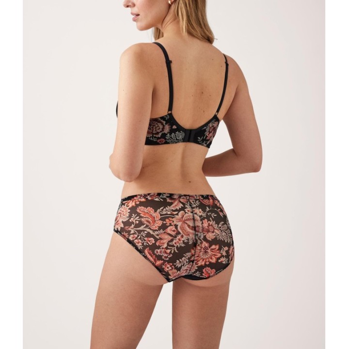 Conjunto Sujetador + Bikini Alta mesh estampado PROMISE Z14810