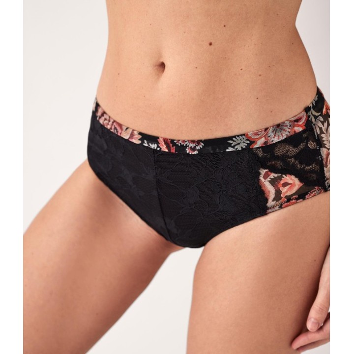 Conjunto Sujetador + Bikini Alta mesh estampado PROMISE Z14810