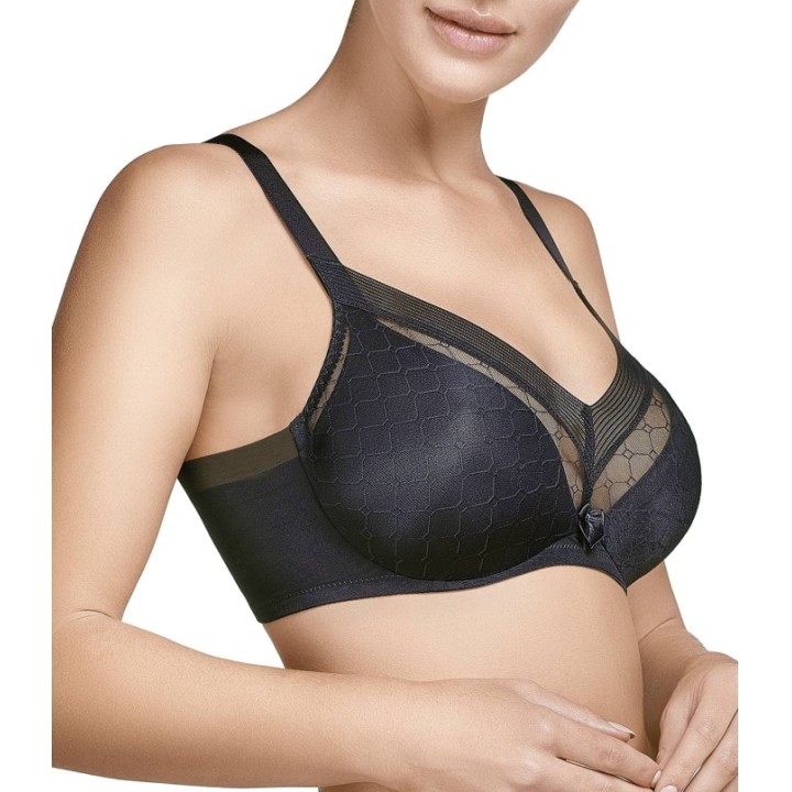 Sujetador Selene ROXANA con aros y sin relleno, espalda doble tul