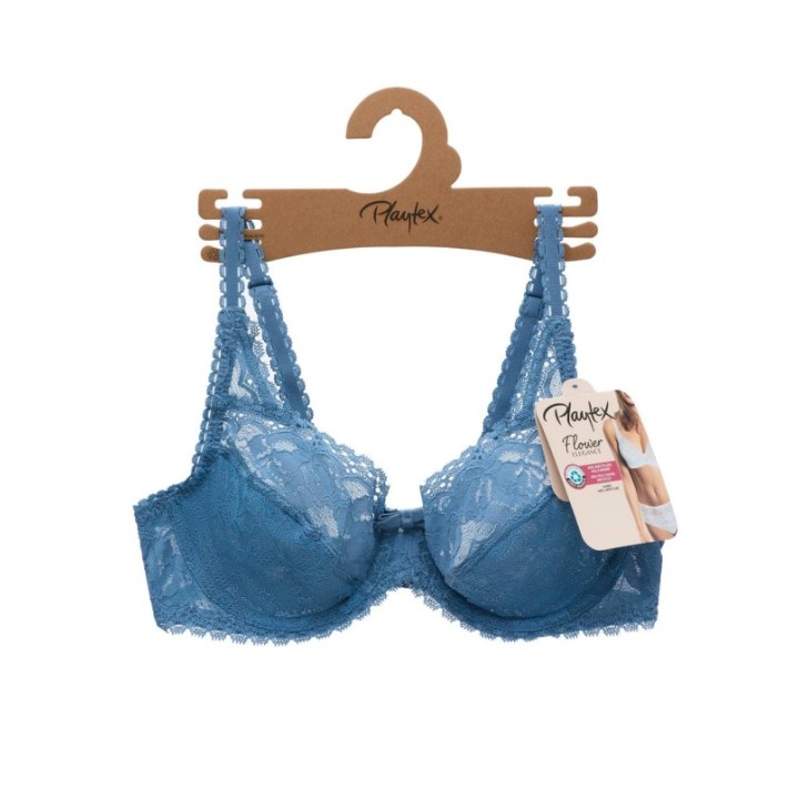 Sujetador Playtex Flower Elegance con aros Ocean Blue