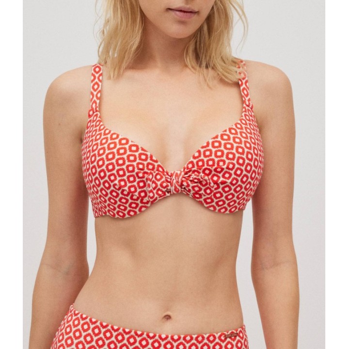 Top aro bikini piqué copa C/D Ysabel Mora 83087
