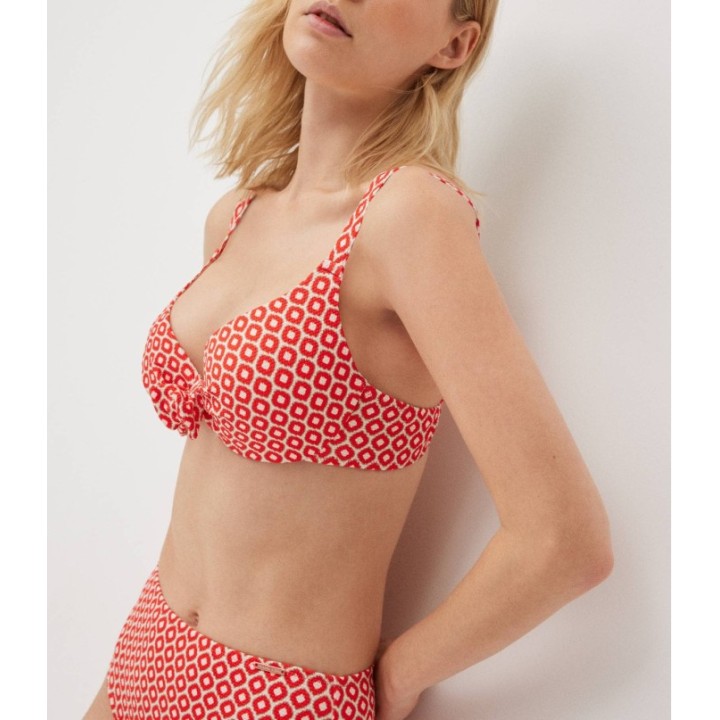 Top aro bikini piqué copa C/D Ysabel Mora 83087