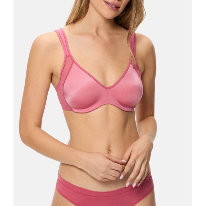 Sujetador DIM Generous Minimizer 3792 Rosa con aros reductor