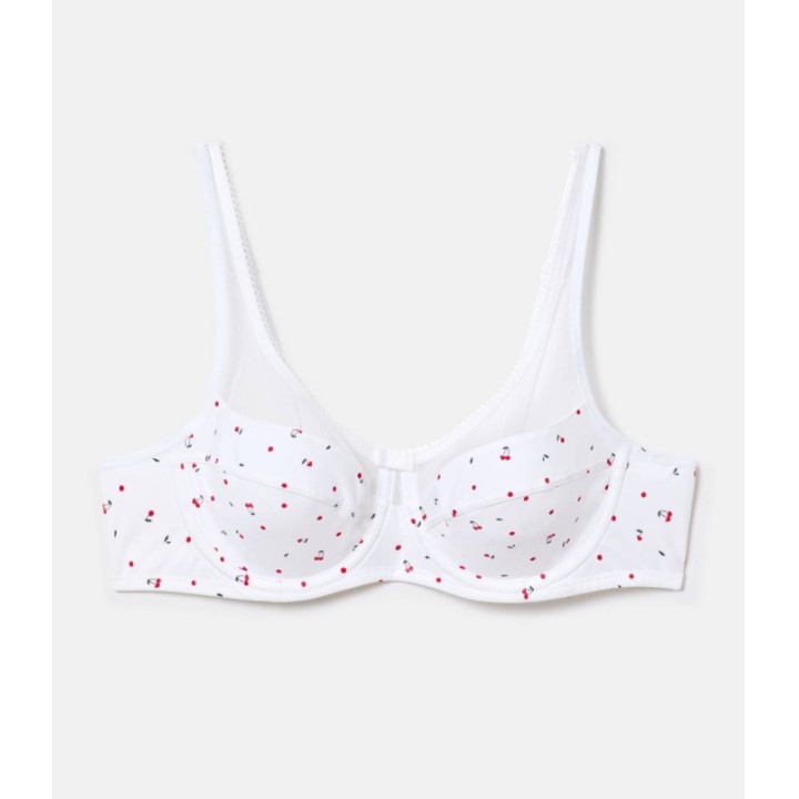 Sujetador DIM Generous 3983 estampado cerezas con aros y sin relleno