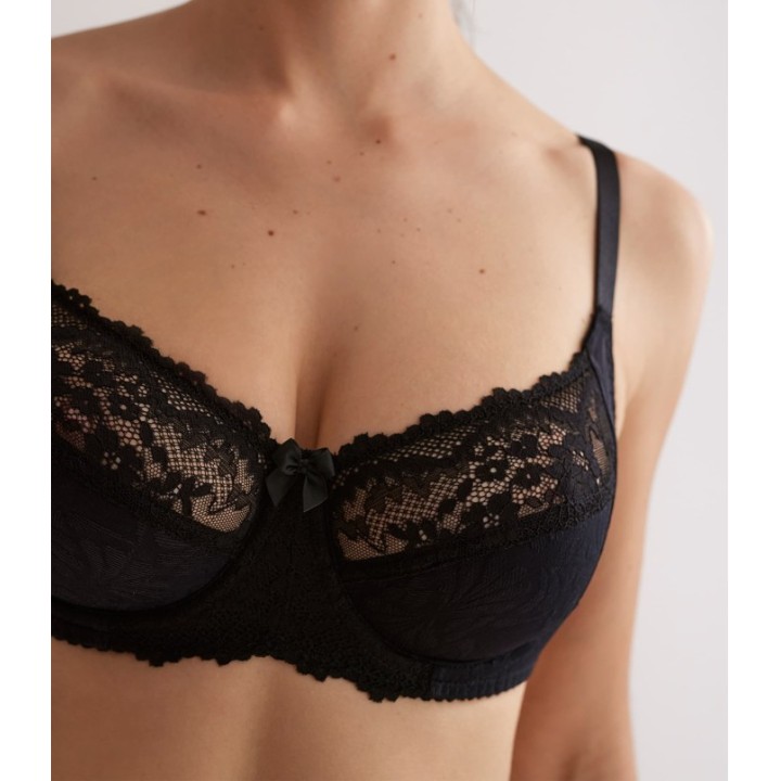 Sujetador jacquard con encaje Allegra ISC-1131 tallas grandes – Ishaï