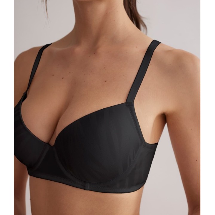 Sujetador jacquard con aros y relleno Elettra ISC-1111 Ishaï