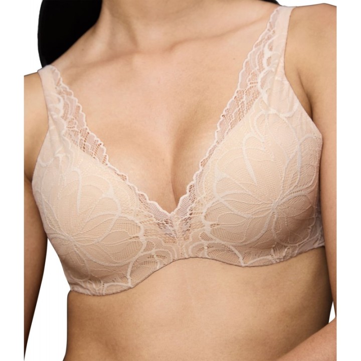 Sujetador Triumph Body Make-Up Illusion Lace WP color piel con aro cómodo y relleno