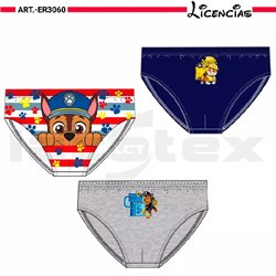 Pack 3 Slip infantil niño Patrulla Canina
