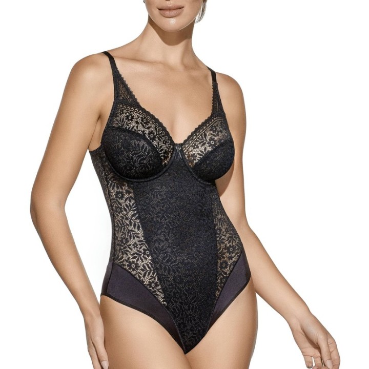 Body Selene GRAZIELLA C - Encaje Floral con Aros, Sin Relleno, Copa C