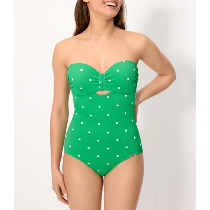 Bañador Bandeau Reductor YSABEL MORA 83444B - Copa B con Aros y Relleno