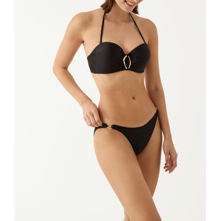 Bikini PROMISE S11060 Copa C - Sujetador Bandeau con Aros y Braguita Brasileña