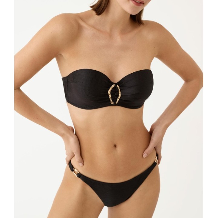Bikini PROMISE S11060 Copa C - Sujetador Bandeau con Aros y Braguita Brasileña