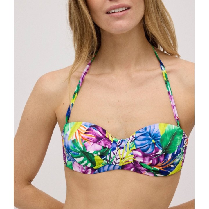 Top Bandeau YSABEL MORA 83013 B con Aros y Relleno