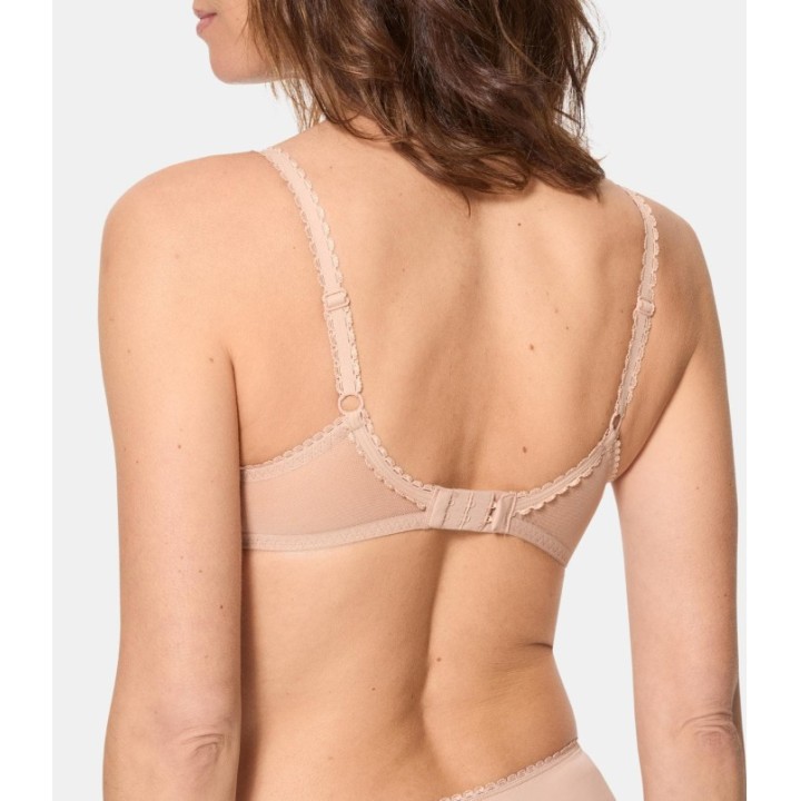 Sujetador con aros Playtex DC8 Flower Elegance - Encaje floral satinado