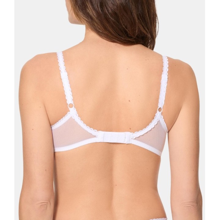 Sujetador con aros Playtex DC8 Flower Elegance - Encaje floral satinado