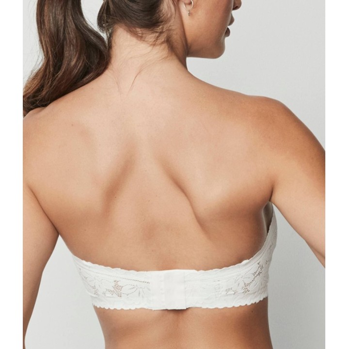 Biustonosz typu bandeau Selmark 10916 w kwiatowy wzór