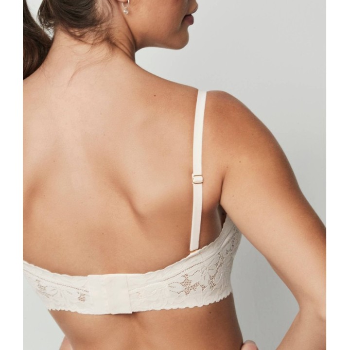 Bandeau krūšturis Selmark 10916 ar ziedu rakstu