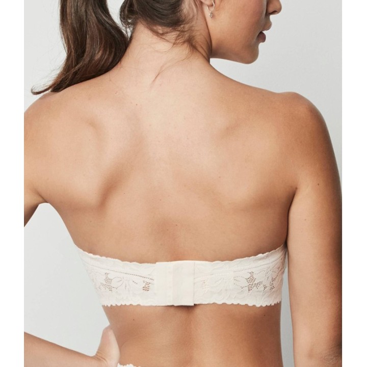 Bandeau podprsenka Selmark 10916 s květinovým vzorem