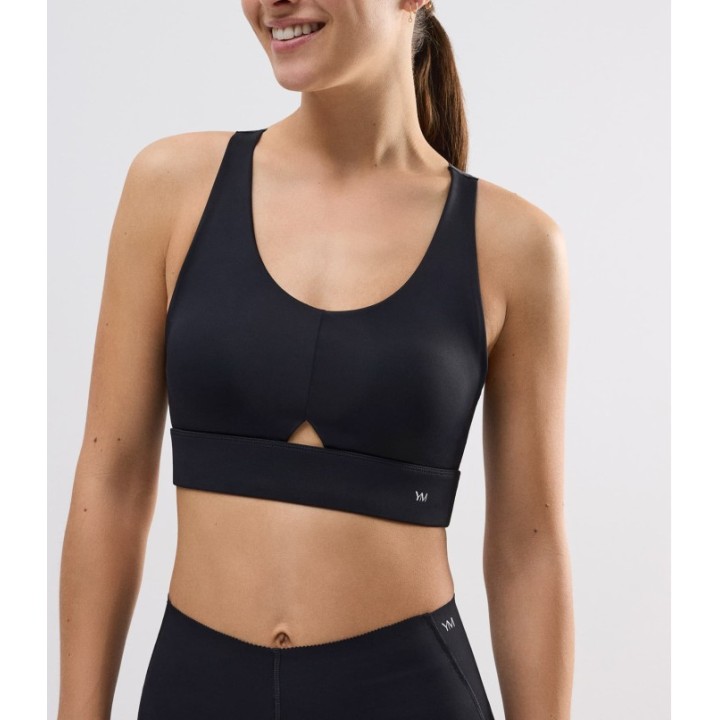 Sujetador Deportivo YSABEL MORA 70906 Negro con Relleno Extraíble