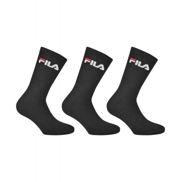 Pack 3 Calcetines Tenis Fila F9505 Negro