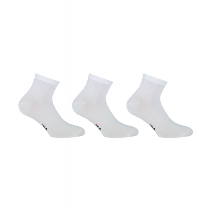 Pack 3 Calcetines Tobilleros Fila F1609 Blanco