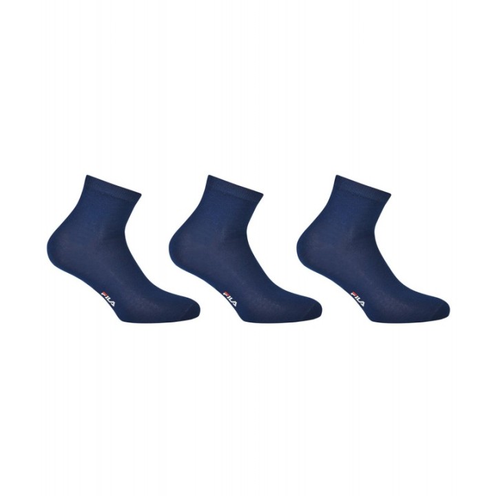 Pack 3 Calcetines Tobilleros Fila F1609 Blanco