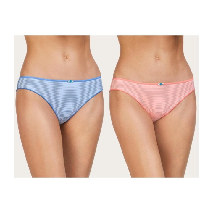 Pack 2 Bragas Bikini AVET 33081 Azul/Salmón