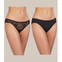 Pack 2 Bragas Bikini AVET 33034 Negro