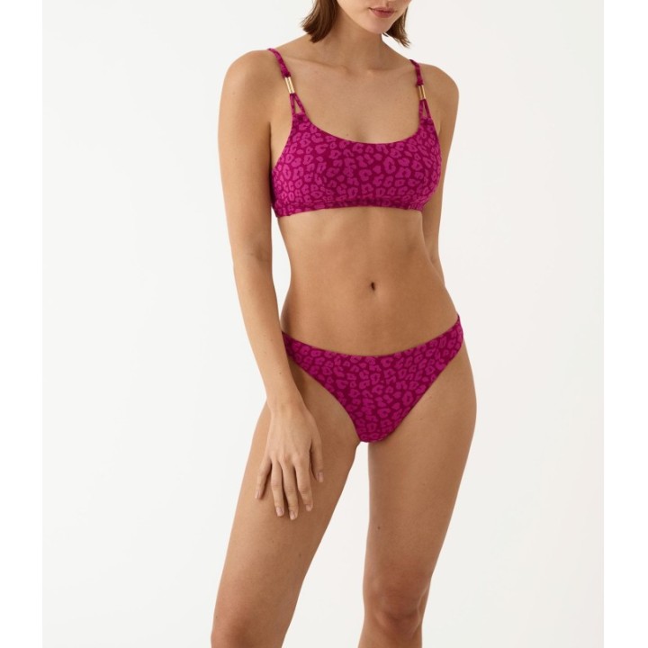 Bikini PROMISE S10820 - Top sin aros y braga brasileña en jacquard