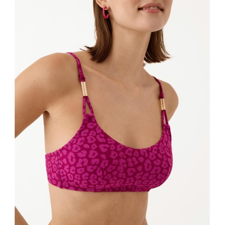 Bikini PROMISE S10820 - Top sin aros y braga brasileña en jacquard