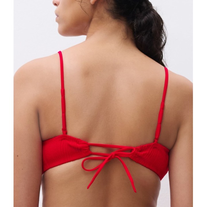 Top Baño Chantelle C12VQ9 Rojo - Sin Aros y Copas Extraíbles
