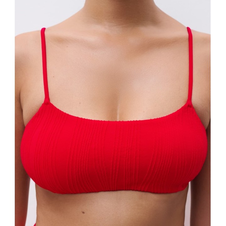 Top Baño Chantelle C12VQ9 Rojo - Sin Aros y Copas Extraíbles