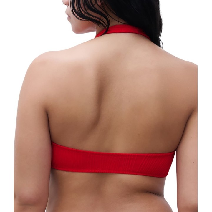 Top Baño Chantelle C12VQA Rojo - Sin Aros y Copas Extraíbles