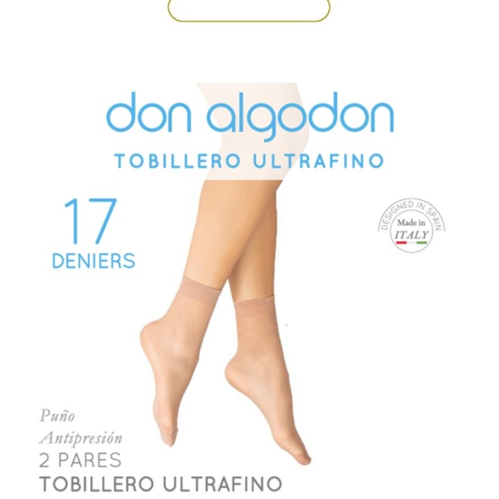 Pack 2 Calcetines Tobilleros 17DEN DON ALGODON 910
