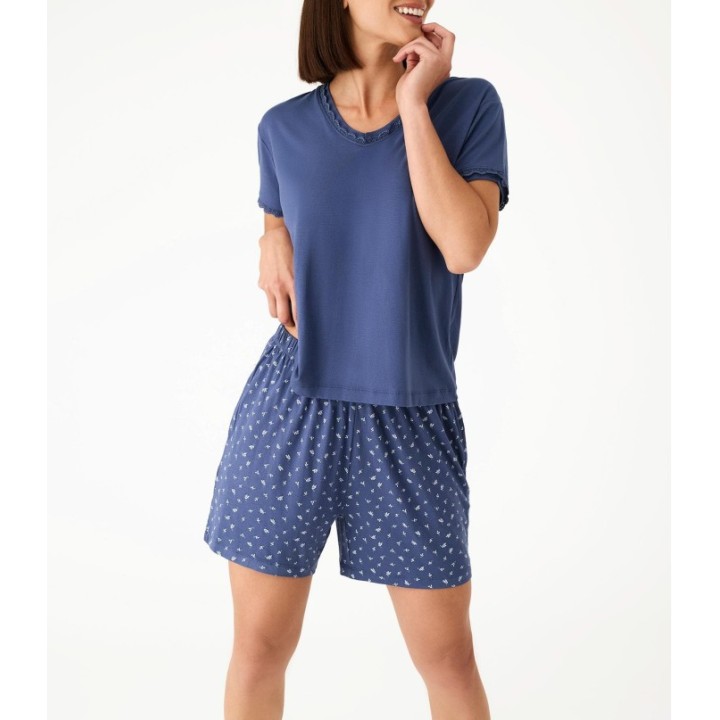 Pijama PROMISE N21462 de Viscosa con Pantalón Corto y Camiseta