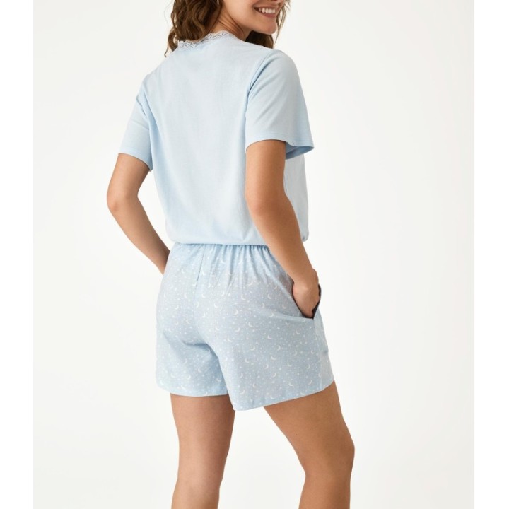 Pijama PROMISE N21342 - Algodón, Pantalón Corto y Camiseta