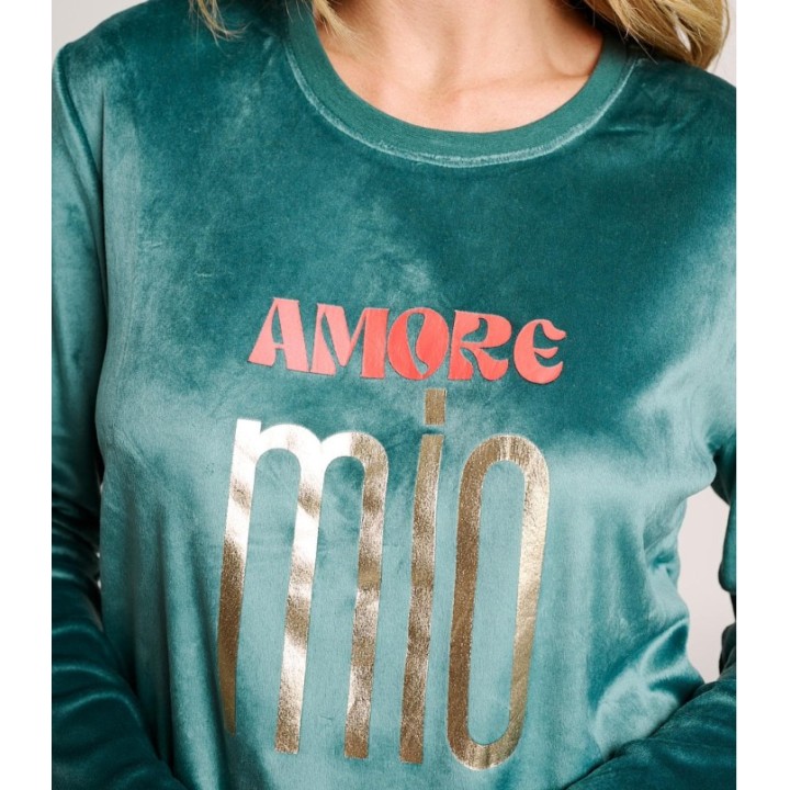 Pijama Mujer Invierno MUYDEMI 12011041 - Microvelour Estampado