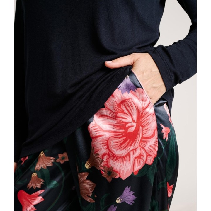 Pijama Mujer Invierno MUYDEMI 12011008 - Estampado Floral