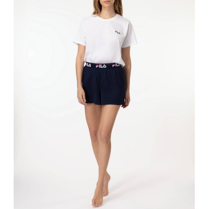 Pijama Mujer Fila FPS4180 Blanco/Marino