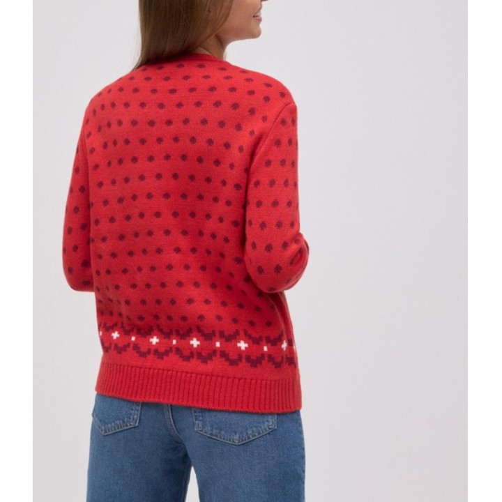 Jersey Navideño Mujer YSABEL MORA 70037 con Cascabeles