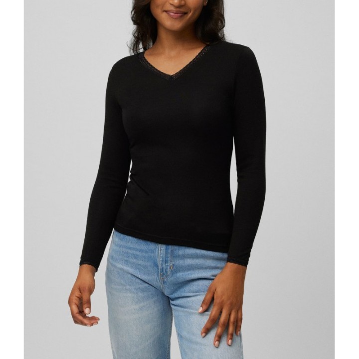 Camiseta Térmica Ysabel Mora 70018 - Mangas Largas y Cuello Pico