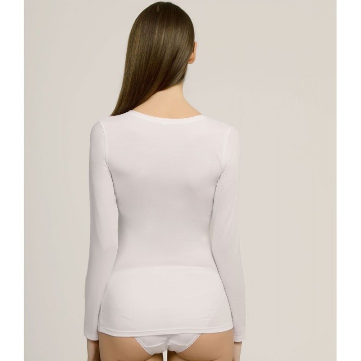 Camiseta Térmica Mujer Playtex THERMALTECH 4716 - Cuello Redondo Manga Larga
