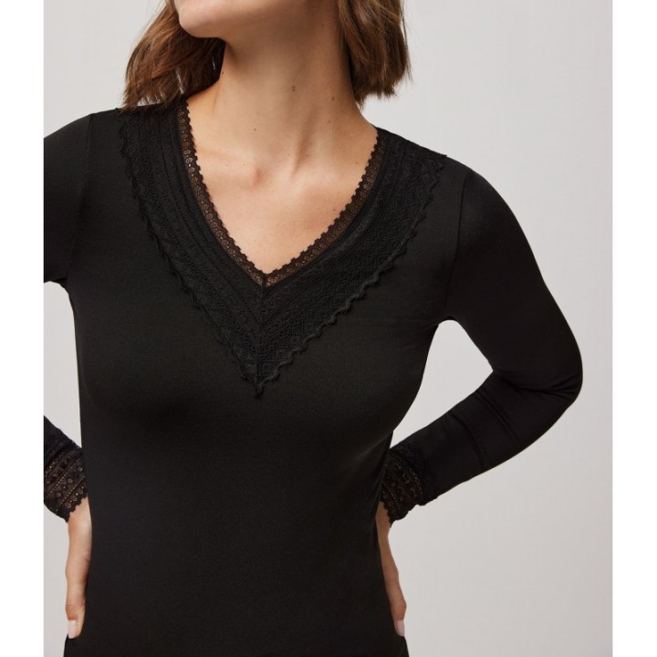 Camiseta Térmica Mujer YSABEL MORA 70012 Negro