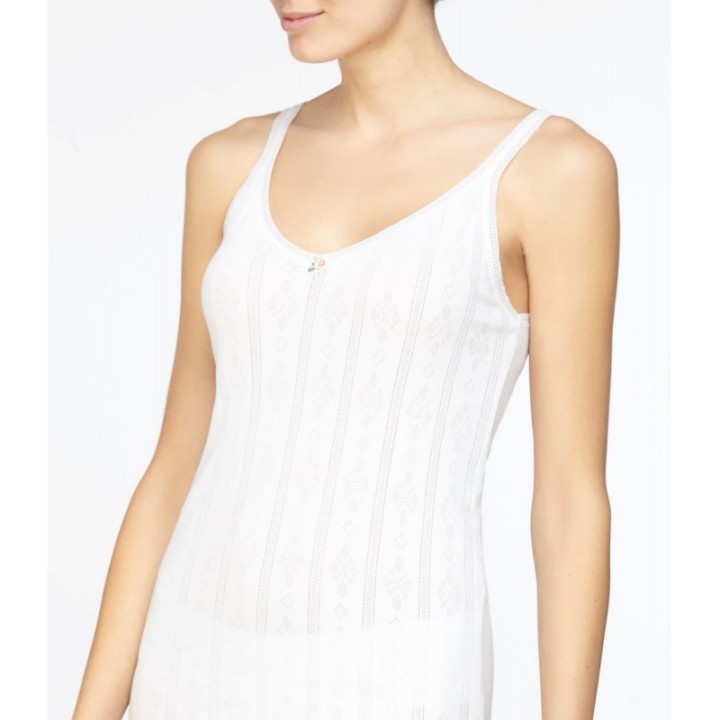 Camiseta de tirantes Avet 63100 - Algodón con dibujo jacquard