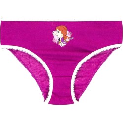 Disney's Frozen Panties with Anna and Elsa, a pack of three 100% cotton panties with official Disney licensing. The panties are printed with the Frozen princesses, Anna and Elsa, in different designs. A perfect choice for girls who adore the movie Frozen.