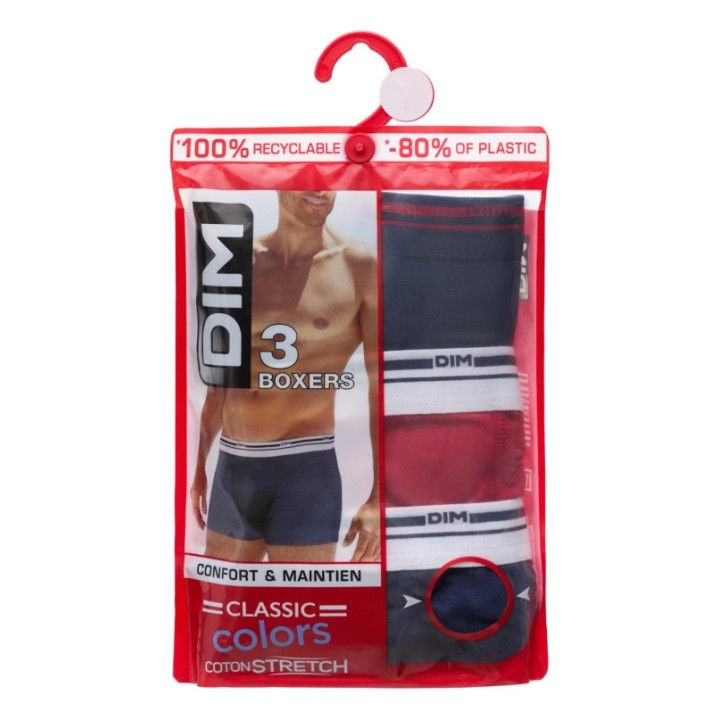 Pack 3 Bóxers DIM 306XP 8WC - Algodón Elástico