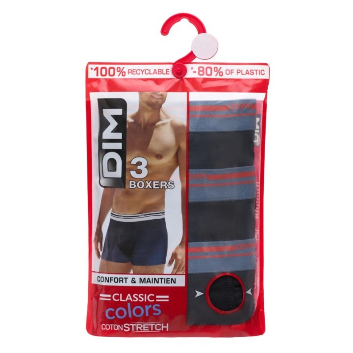 Pack 3 Bóxers DIM 306XP Efecto Segunda Piel - Negro