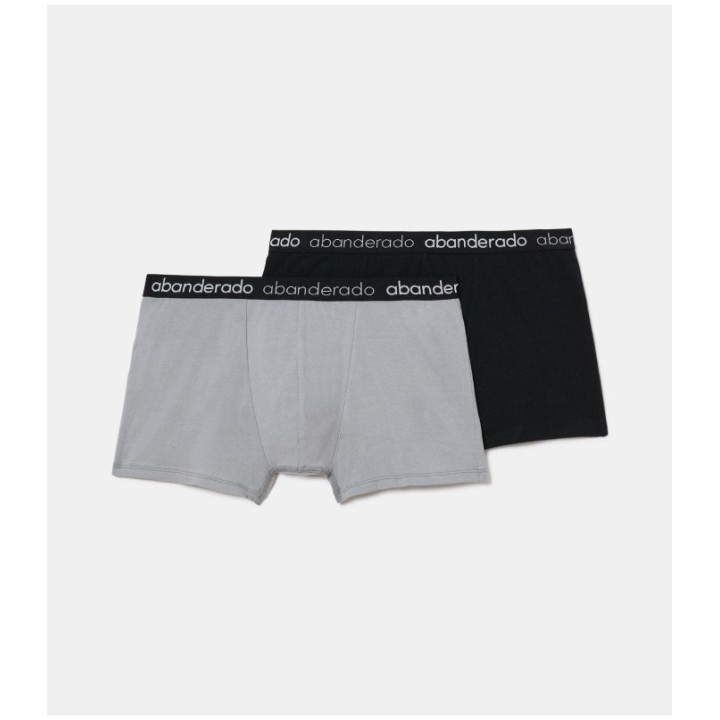 Pack 2 Bóxer Abanderado 596 1T0 Gris / Negro