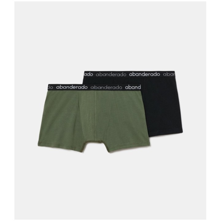 Σετ 2 Boxer Abanderado 596 1TA Χακί / Μαύρο